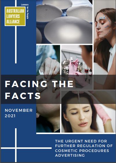 The Australian Lawyers Alliance (ALA) launches a new policy report into the regulation of cosmetic procedures advertising